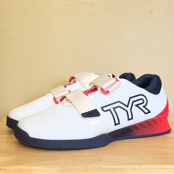 TYR L-1 Lifter Weightlifting Shoes USA White Red Blue Men's Size 11.5 - Picture 3 of 7